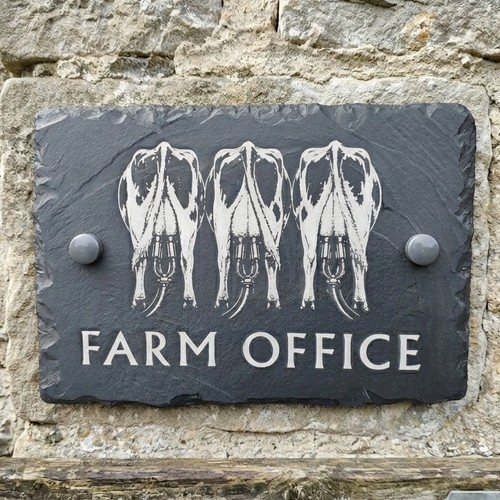 Personalised dairy cow slate - dairy,