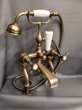 LEFROY BROOKS AGED BRASS BATH SHOWER MIXER TAPS, RECLAIMED & FULLY REFURBISHED