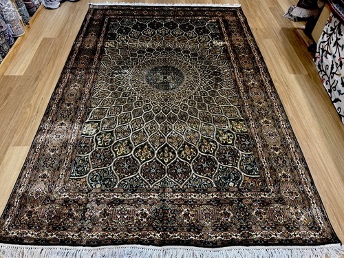 Kashmir hand knotted silk - kashmir,