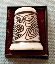Celtic Birds Thimble in Plastic Presentation Case by Sterling Classic