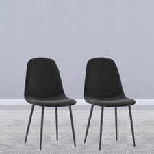 VELVET DINING CHAIRS CUSHIONED
