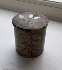 Vintage Soapstone Floral Inlay