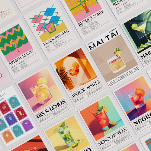 Cocktail art prints - cocktail,