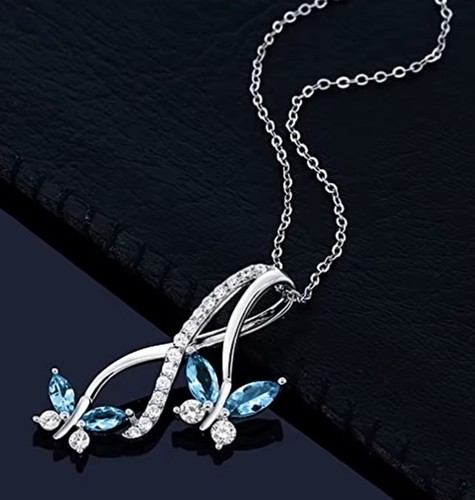 925 sterling blue crystal - 925,