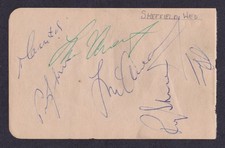 SHEFFIELD WEDNESDAY Late 1950s Signed Page x 6 Autographs