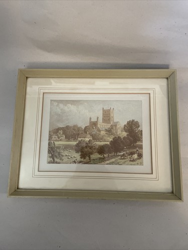 Antique sepia lithography 1870 - antique,