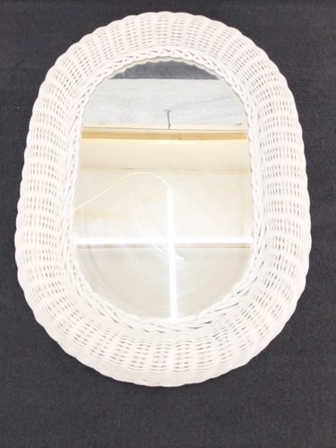 Vtg white rattan - rattan, wicker