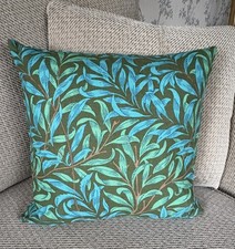 William Morris / Ben Pentreath / Willow Boughs Olive Turquoise 16” cushion Cover