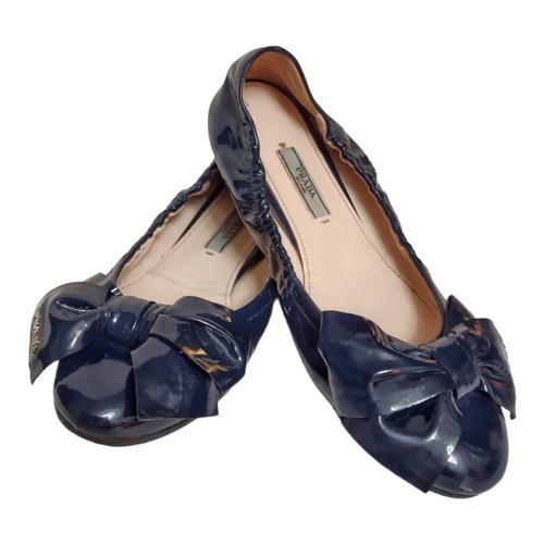 Prada navy ballet flats - navy, us