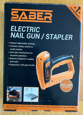 Saber Electric Nail Gun /Stapler Soft Grip Anti-Jam 100 pcs 20/min Capacity V64
