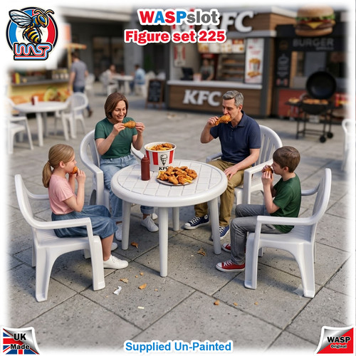 Family sitting eating figure - sitting,