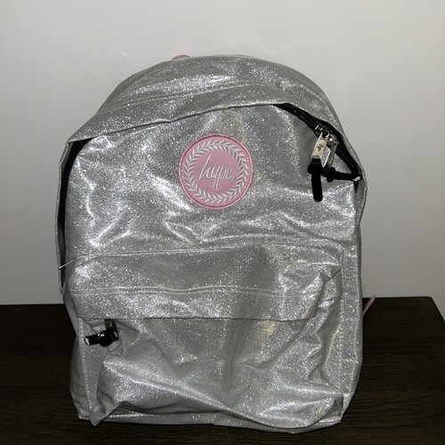 Hype school bag silver glitter - school,
