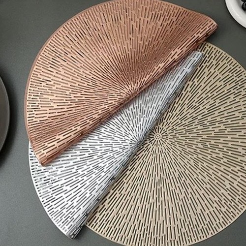 6pcs round dinner table mats - round,