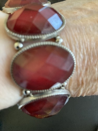 Deep red stoned elasticated - deep,
