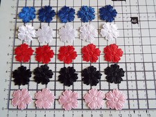 12pcs. IRON ON  Satin Flower