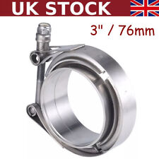 3" 76mm V Band Vband Clamp Stainless Steel Flange Turbo Exhaust Downpipe Kit