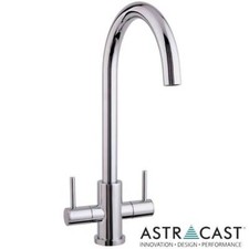 Astracast Shannon Chrome Twin Lever Kitchen Sink Mixer Tap
