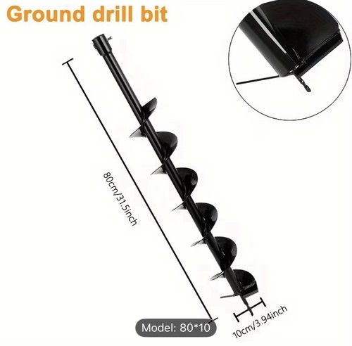 Ground auger drill bit 80cm - ground,