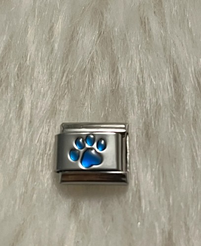 New blue dog paw - new, print