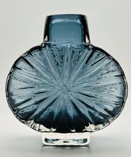 Whitefriars Sunburst Vase Original Geoffrey Baxter Indigo