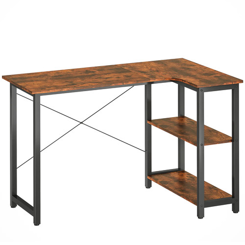 Homcom shaped corner desk - l-shaped,