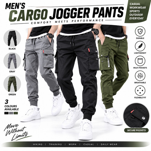 Men cargo work trousers - men's,