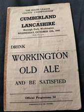 RUGBY LEAGUE COUNTY CHAMPIONSHIP CUMBERLAND V LANCASHIRE @ WORKINGTON OCT 1949