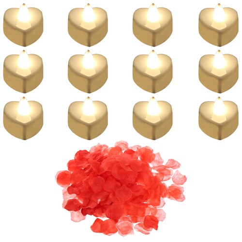 Heart shaped led candles - heart,
