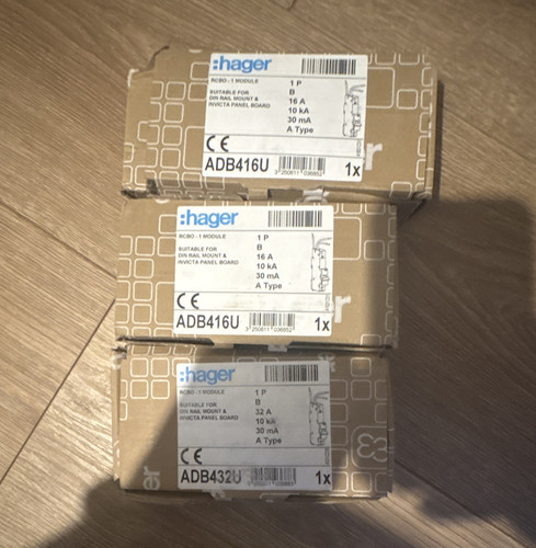 Hager adb416u rcbo 16a 30ma - 2x,