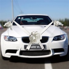 Wedding Car Decoration Kit 1, 3, 5 Large 50mm Pull Bows & 7 Metres Poly Ribbon