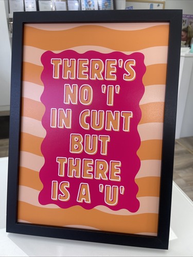 Framed funny quote - framed,