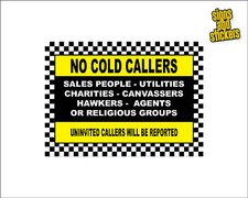 No Cold Callers Sign Sticker