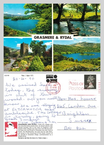 Vintage postcard grasmere - vintage,