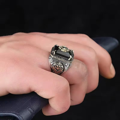 Men vintage turkish signet - men's,
