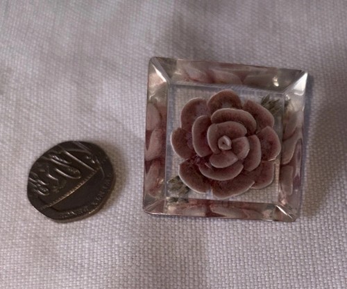 Vintage reverse carved lucite
