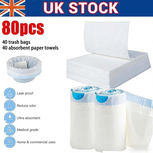 80x commode liners - bin, bags