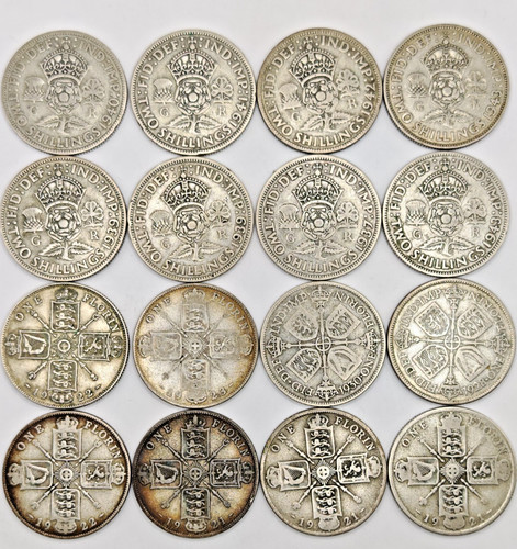 Pre 1947 silver - pre-1947, two