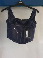 Navy Corset Style Top Size 6