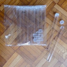 10 x Clear Button Tubes - size