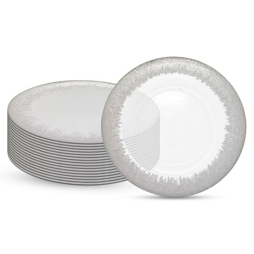 Glass charger plates 33cm - glass,