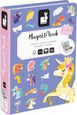 Janod Magneti'Book Unicorn 44 Magnet Educational Game 10 Model Cards Age 3-8 New