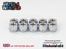 10 x Chrome Wheel Spacer Shallow Nuts M12x1.5 Fits Honda Civic EG EK EP3 EK9 FN2