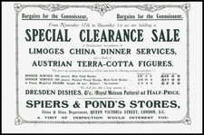 1906 ADVERTISING Spiers & Pond's Stores Special Clearance Sale (14)