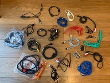 Bundle of Audio USB Optical & HDMI Cables Ethernet Patch Cables + SCART Adaptors