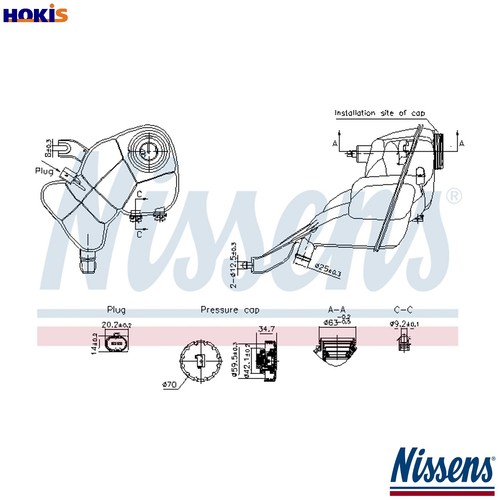 Expansion tank coolant - tank, 996204