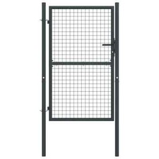 Mesh Garden Gate Galvanised Steel 100x225  Grey H9O4