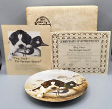 Knowles Decorative Plate - Dog Tired - The Springer Spaniel - Box and COA