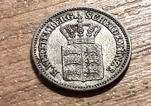 Old silver coin - old,