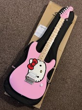 Fender Squire Hello Kitty 50th Anniversary Stratocaster Electric Guitar in Pink