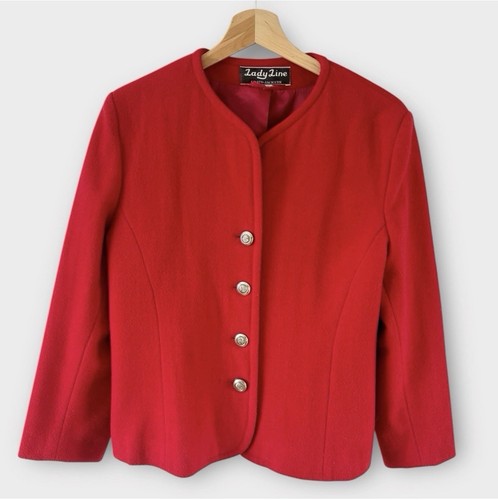 Vintage red blazer - vintage, 12